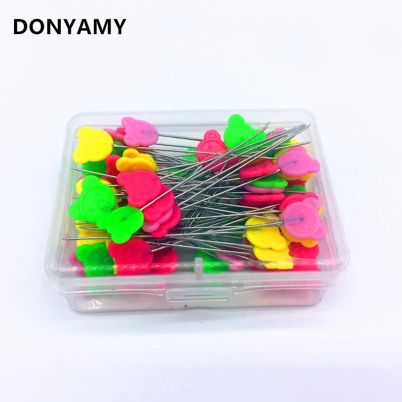 80 шт./упак. лоскутное ремесло цветок кнопка головы булавки стегальный инструмент