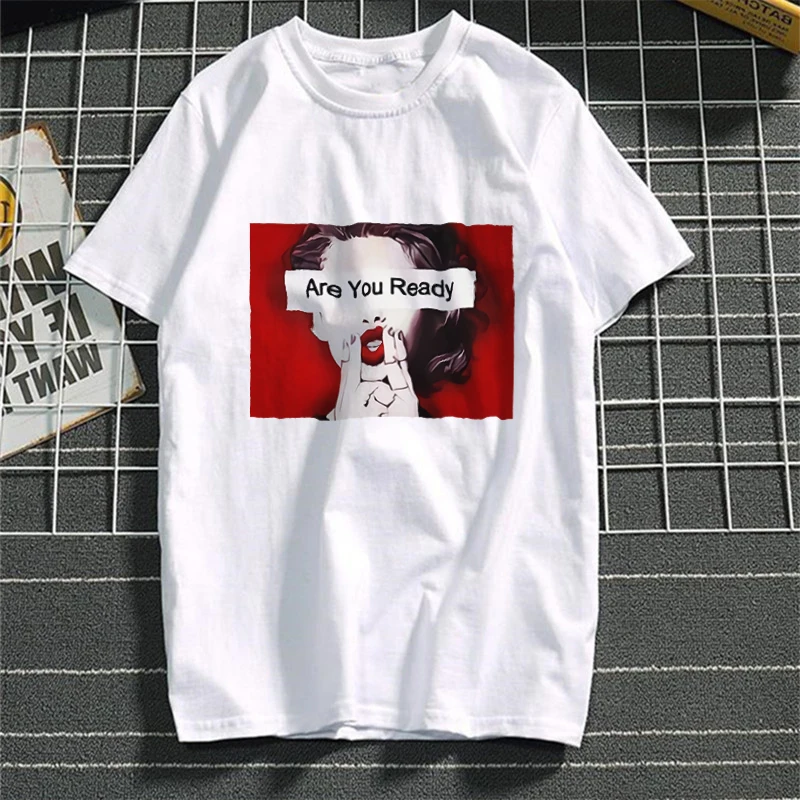 Harajuku эстетический поцелуй Женская хлопчатобумажная рубашка 2019 забавная