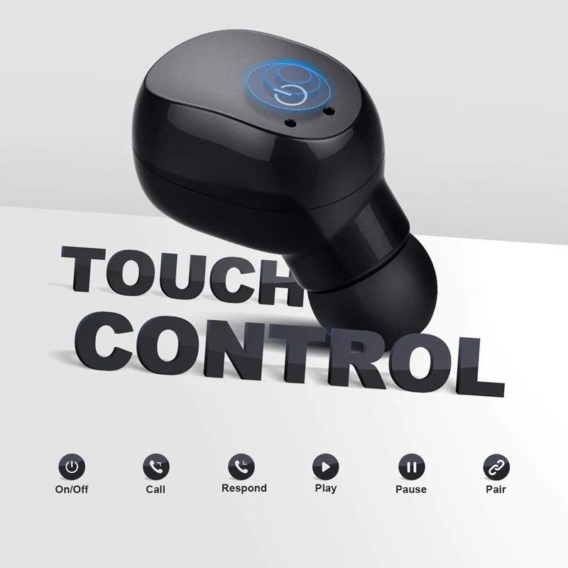Мини Mpow EM12 Беспроводные наушники с одним наушником Bluetooth V4.2 сенсорное управление