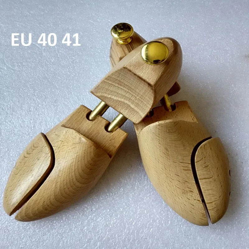 EU 40 41 1 пара носилки из натурального бука, дерева для обуви, формирователь, хранитель, регулируемая ширина, деревянные носилки для обуви, формирователь - Цвет: EU 40 41