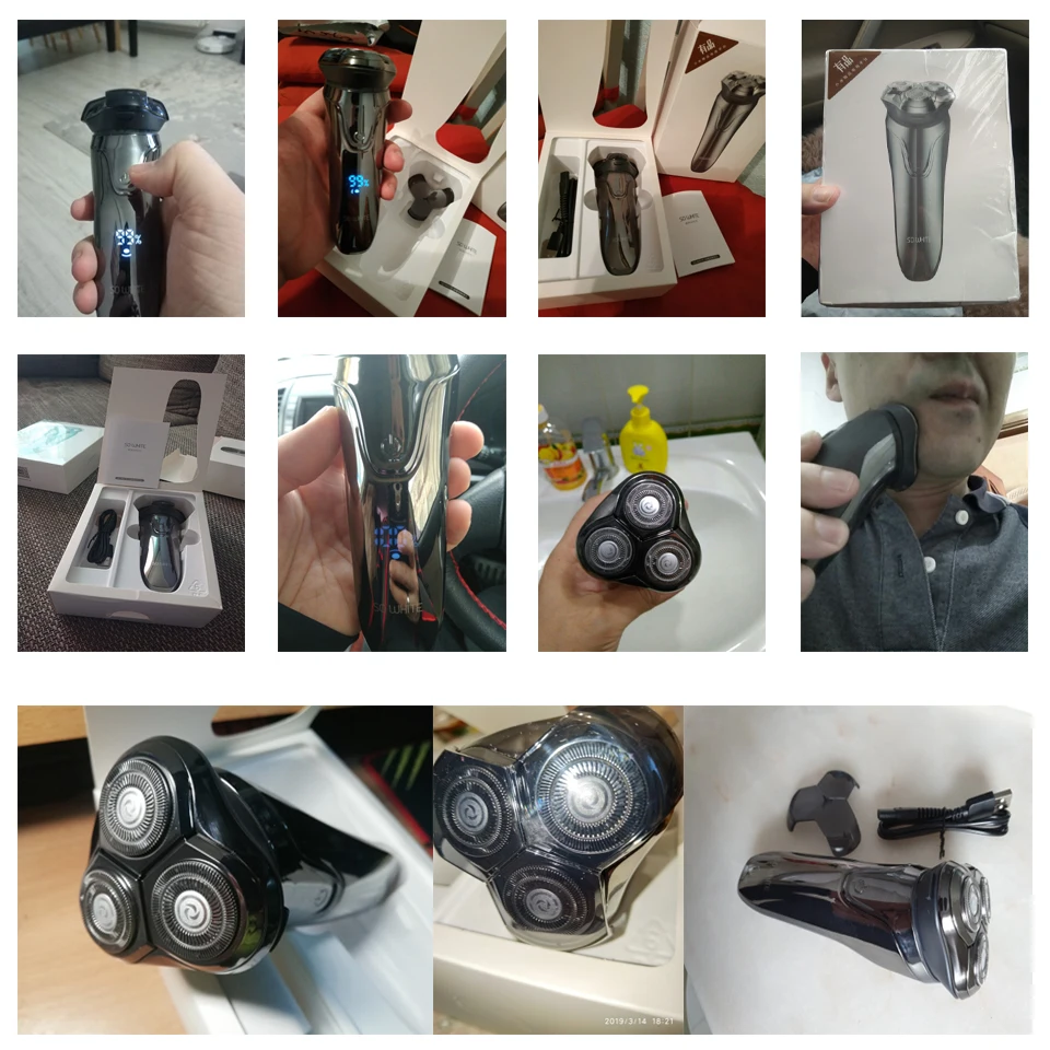 XIAOMI так белый Беспроводной 3D Smart плавающий Зарядное устройство USB бритва IPX7 Водонепроницаемый блокировки защиты для Для мужчин