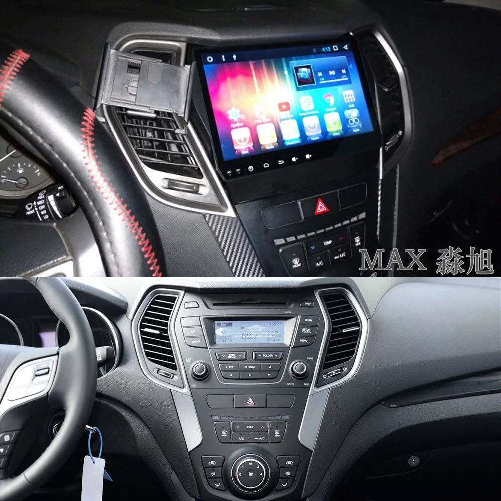 MAX Android 8.1.0 GPS навигационная система для Hyundai IX45 Santa Fe 2013 2014 2015 автомобильное радио RDS