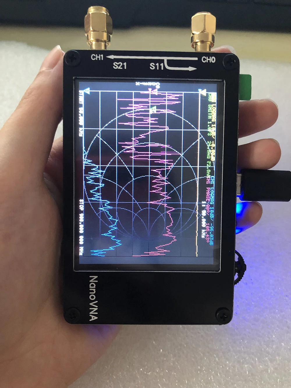 Lusya NanoVNA 2,8 дюймовый сенсорный lcd HF VHF UHF UV векторный сетевой анализатор 50 кГц-300 МГц антенный анализатор с батареей A6-010