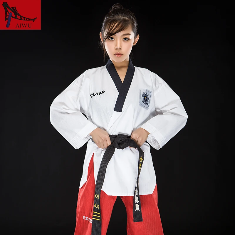 Боевые искусства TKD Tae Kwon Do Корея v образный вырез для взрослых Тхэквондо форма