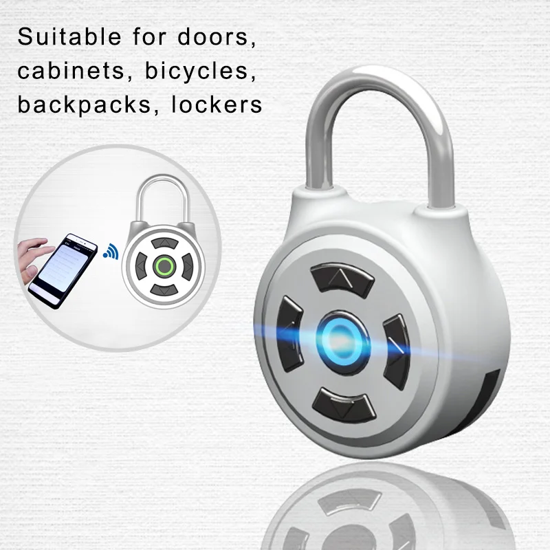 

Hot Sale Smart Bluetooth Keyless Lock Waterproof APP Button Anti-Theft Password Door Luggage Padlock