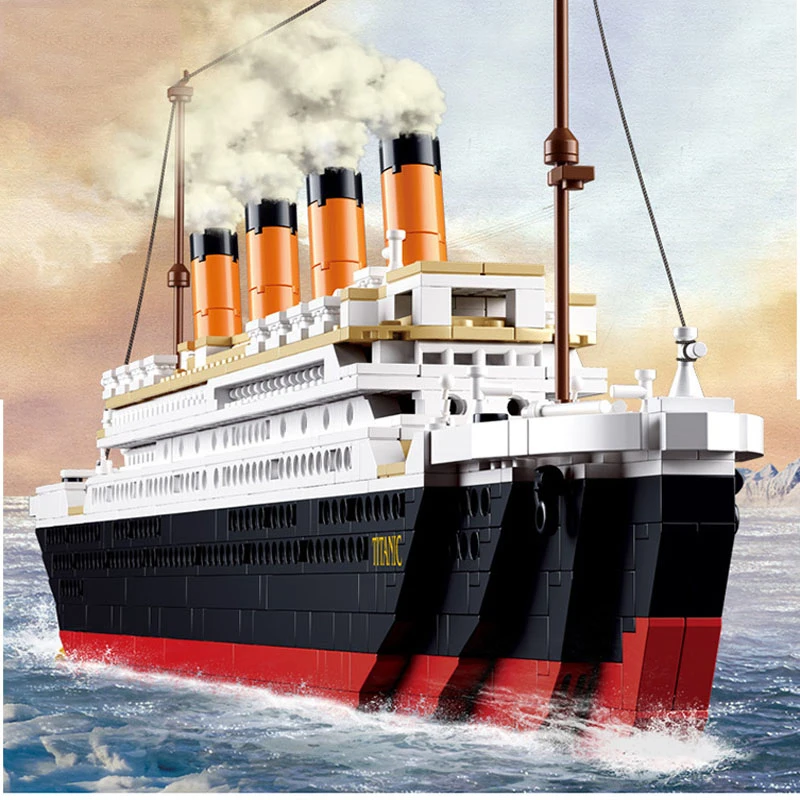 1021 шт. 0577 игрушка круизный лайнер RMS титановая Лодка 3D модель строительные блоки