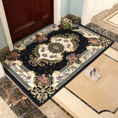 165 blue Европейский напольный коврик, дверной коврик, коврик для ванной комнаты, домашний абсорбирующий нескользящий коврик для прихожей, можно разрезать по индивидуальному размеру - Цвет: 165 blue