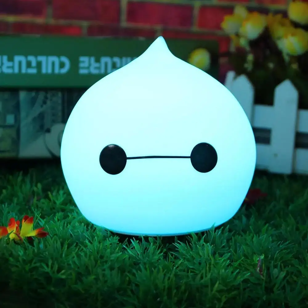 Светодиодный Силиконовые Мягкий водослива ночь свет лампы 7 видов цветов Сменные