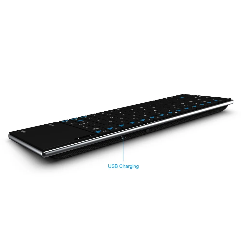 Новая версия Rii Мини K12 плюс оригинальный ультра-тонкий алюминиевый + qwerty-тачпад