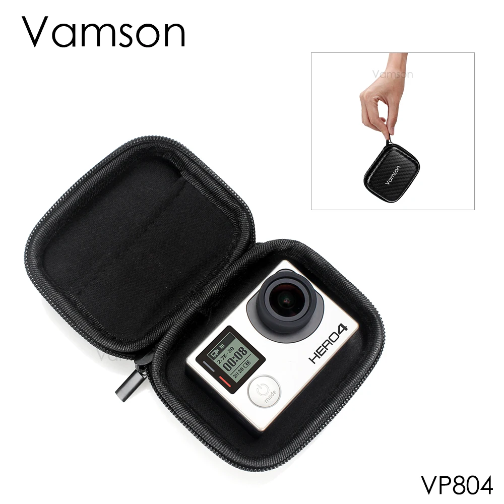 

Vamson for Gopro Hero 7 6 5 4 Accessories Mini Pack Portable Shockproof Storage Box Waterproof Cover for DJI OSMO Action VP804