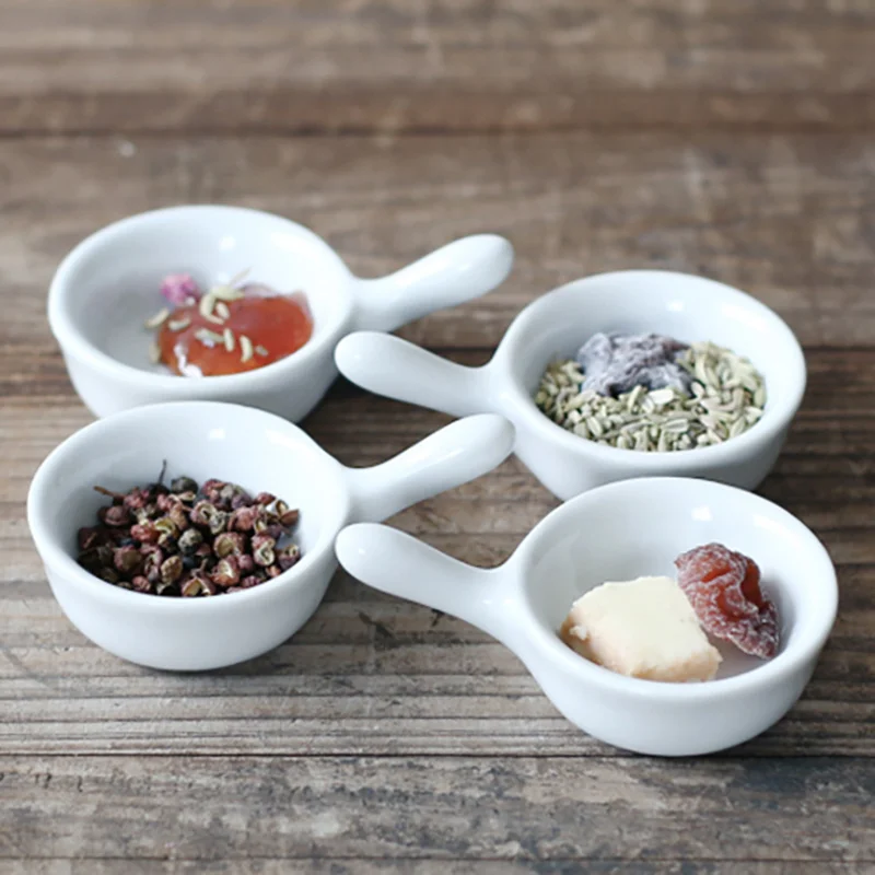 3 шт. керамическая тарелка для соуса с ручкой варенья кухонные аксессуары посуды