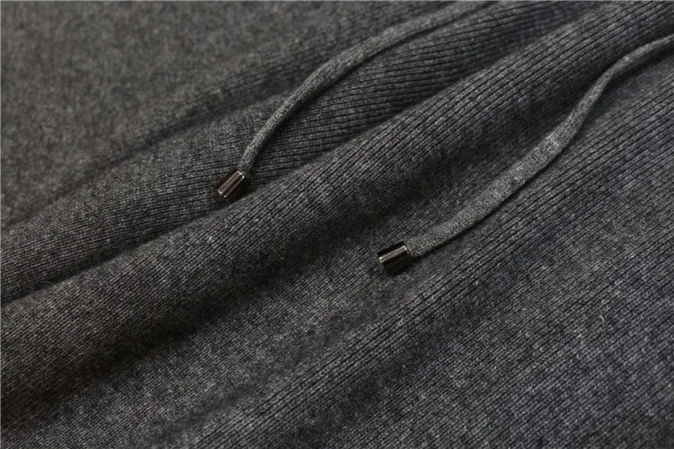 Весенний шерстяной и 45% кашемировый вязаный теплый Костюм Бархатный свитер с высоким воротником+ кашемировые брюки из норки комплект из 2 предметов для отдыха wj79