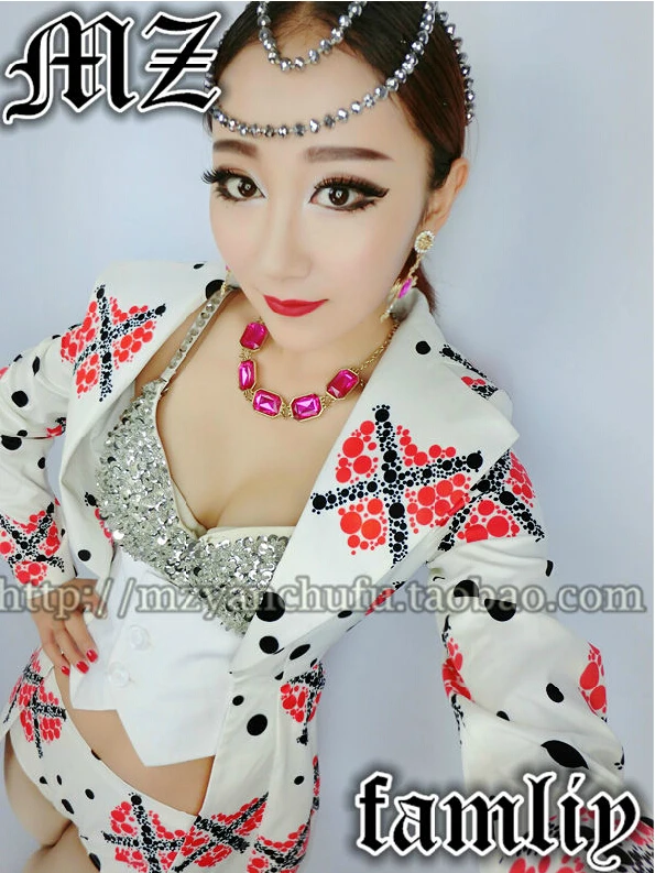 Dj женский певец сценический модный костюм высокого качества с красным сердцем