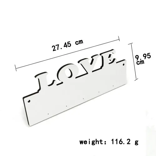 10 шт./лот DIY сублимационная заготовка для ключей белый крючок одежды деревянный