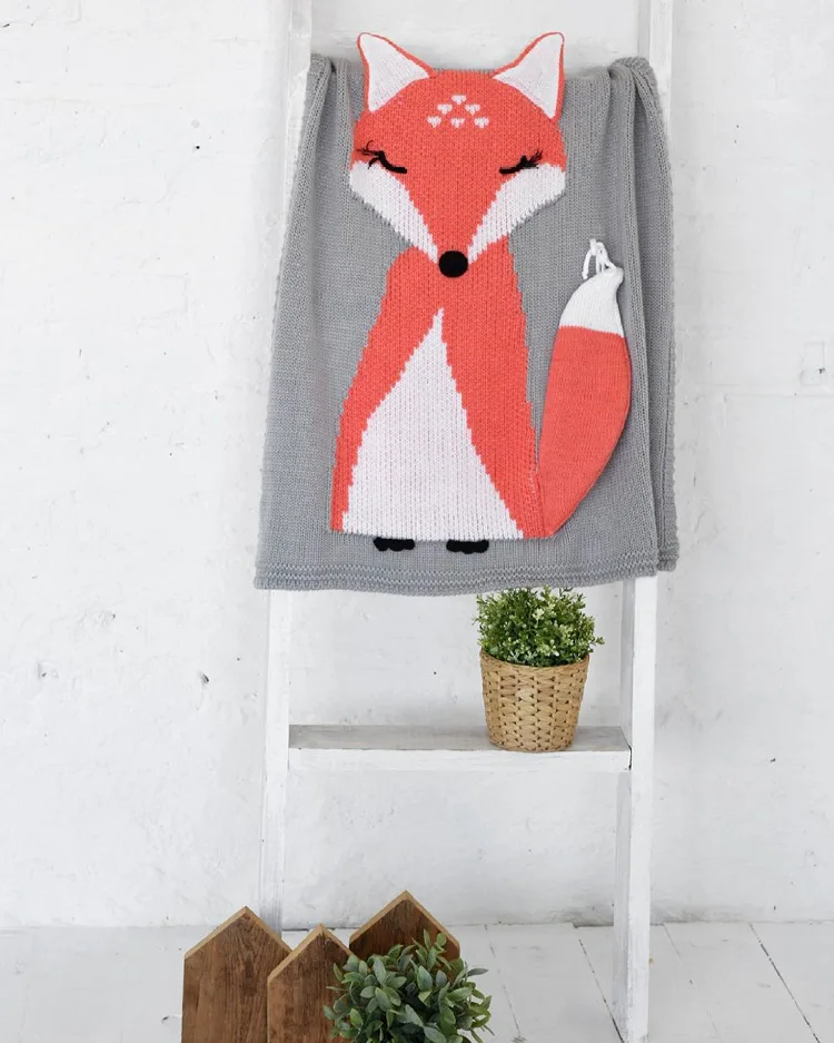 Autumn Baby Toddler FOX Bedding Newborn Knitted Baby Blanket Wrap Soft Blankets Fashion Brand Swaddling Kids Gift Girls Blankets