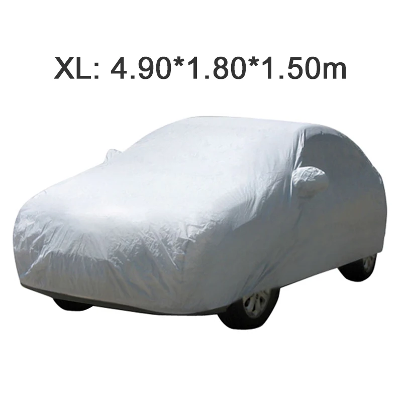 XL Универсальный 4 размера M, L, XL, XXL Серебряный чехол для автомобиля с защитой от ультрафиолета, дождя и солнца, защита от тепла, пылезащитный чехол для улицы - Название цвета: XL