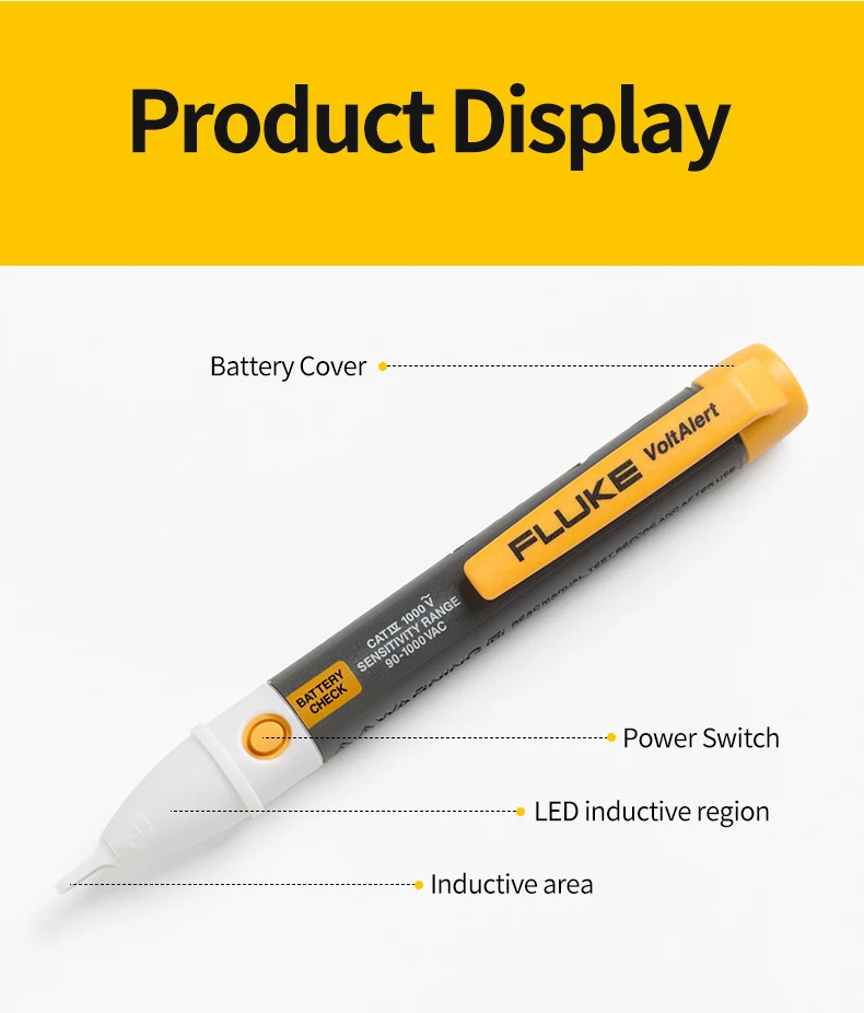 Fluke тестовый карандаш 2AC-C2 Многофункциональный электроскоп Бесконтактный индукционный электрик карандаш