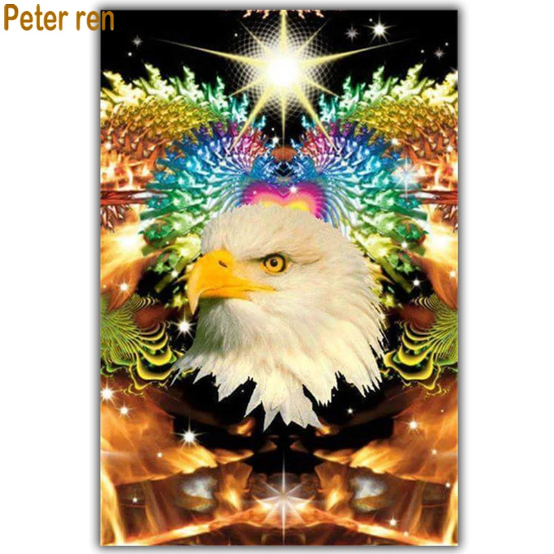 

Алмазная живопись Питер Рен, вышивка крестиком, алмазная вышивка, животное 5d, квадратная/круглая бриллиантовая картина, суперзвезда, Орел