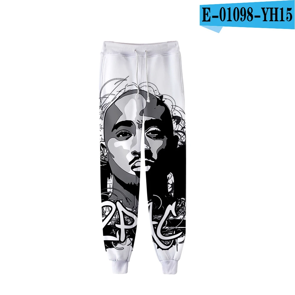2Pac спортивные штаны мужские/женские спортивные штаны Японская уличная одежда Популярные брюки карго хип-хоп брюки мужские модные зимние брюки размера плюс - Цвет: one