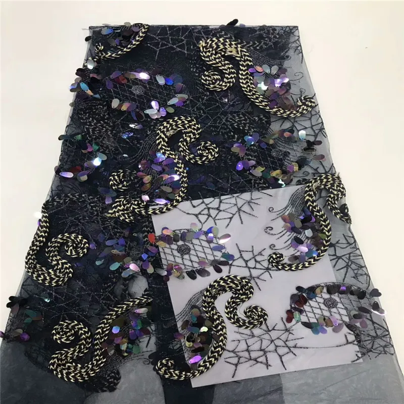 

5yards African Lace Fabric Embroidered Nigerian Laces Fabric Bridal High Quality French Tulle Lace Fabric For Women dress Bh4-30