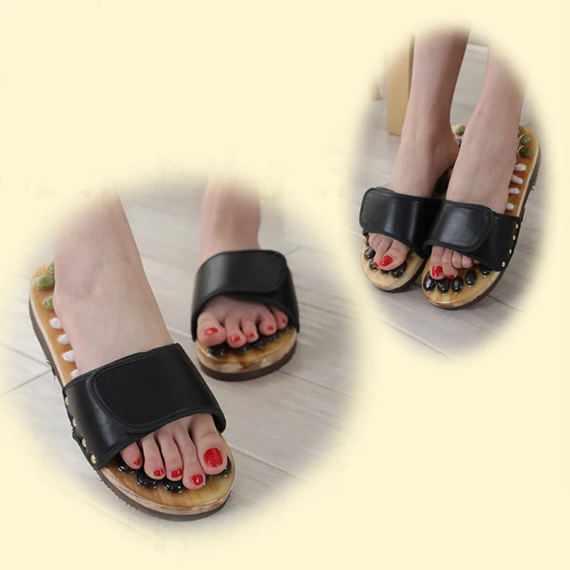 

New Natural Pebble Stone Foot Massage Shoes Massage Foot Slipper Reflexology Sandals XD88