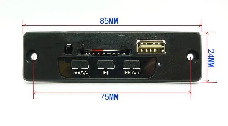 Усилитель мощности MP3 WAV 3 7 в 5 В Вт + SD/MMC U диск модуль декодирование аудио