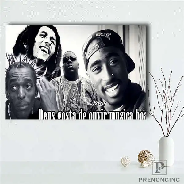 Canvas Poster Холст постер из шелковой ткани плакат, Тупак плакат топ декор плакат 2pac номер#180327-03 - Цвет: Canvas Poster