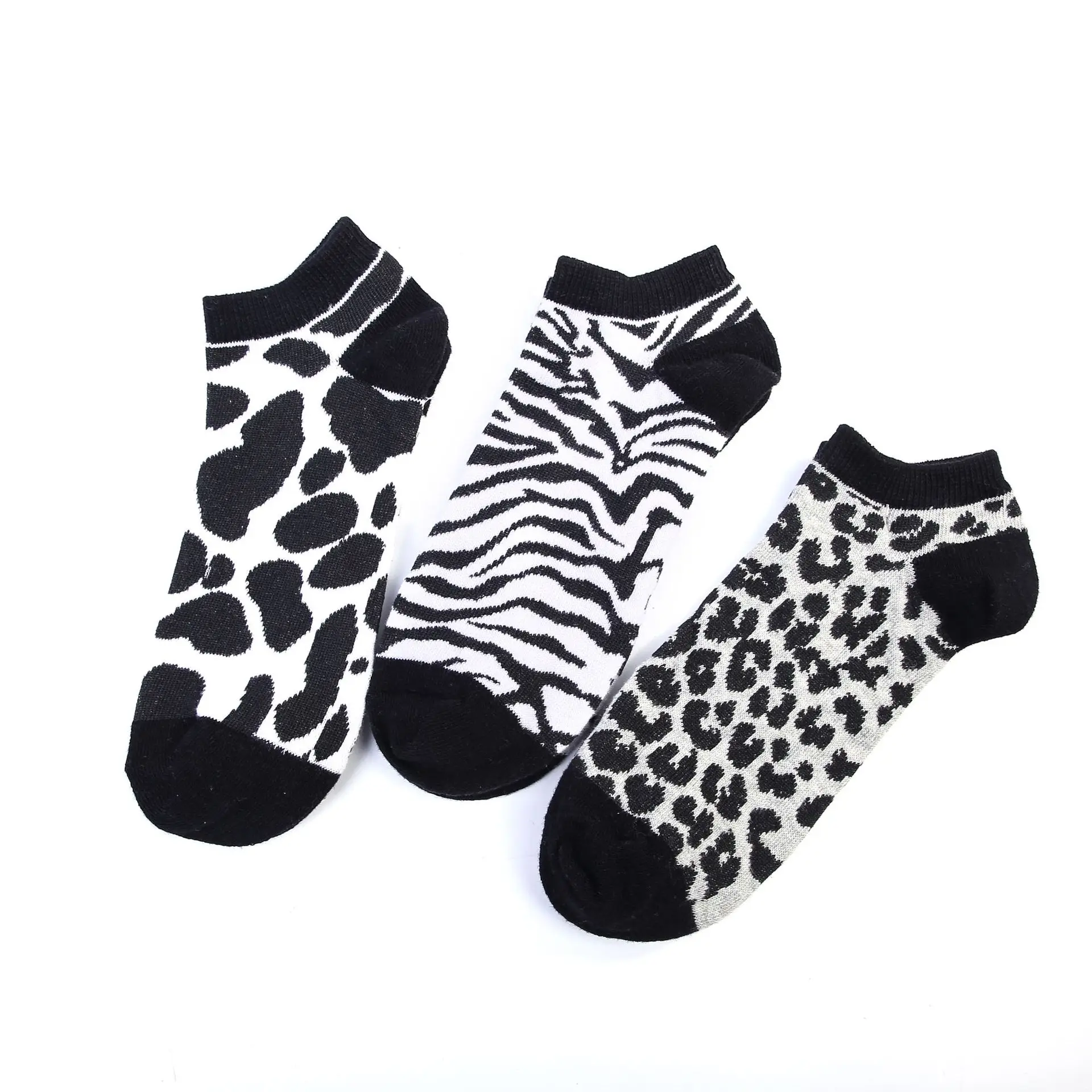 Модные женские носки 2019 весенние леопардовые розовые хлопковые до щиколотки для