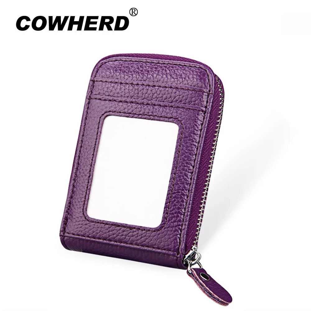 Cowherd Top Layer Genuine Cow Leather Unisex ID Card Holder 13 Slots Wallet Credit Business Cards Bag Hot selling | Багаж и сумки