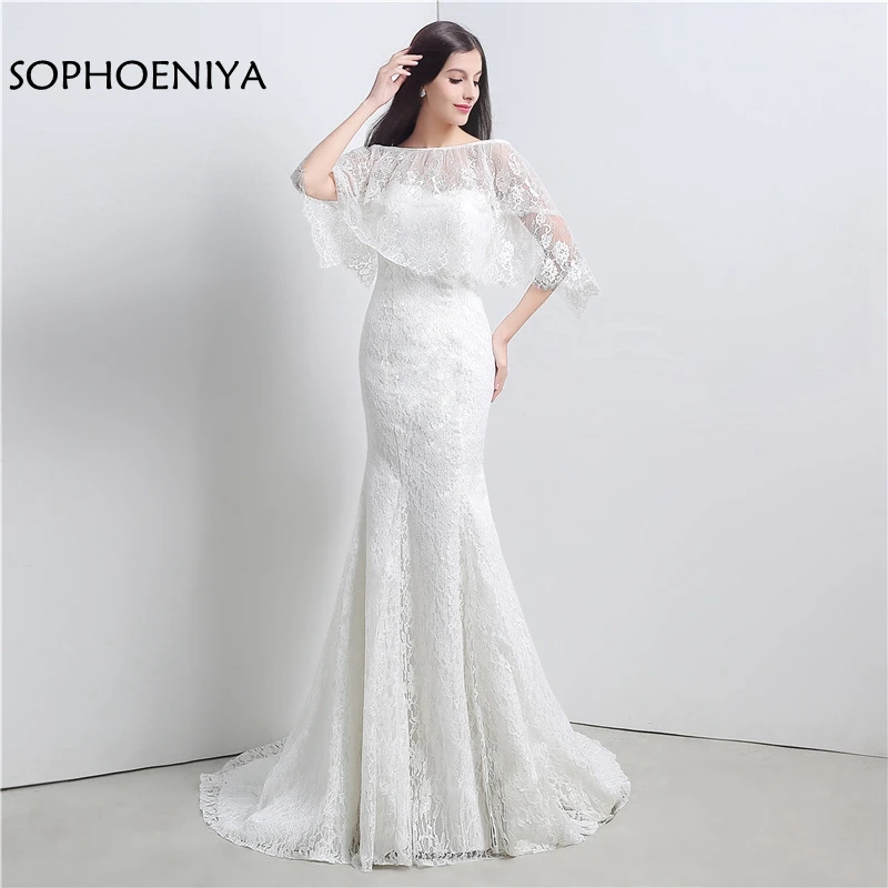 Модное кружевное свадебное платье белого цвета и слоновой кости Vestido de noiva Casamento