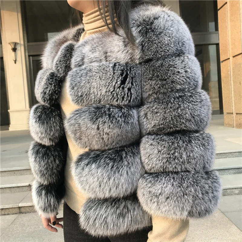 Шуба из натурального Лисьего меха женская зимняя куртка из натурального меха Верхняя одежда Пальто Короткое из натурального Лисьего меха шуба из натурального Лисьего меха s для женщин
