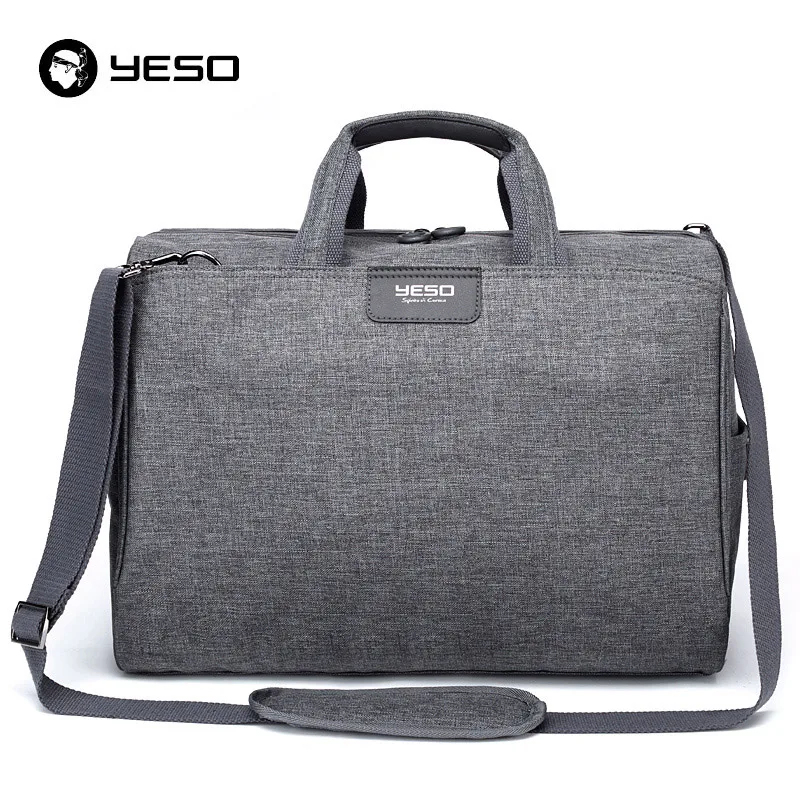 Green grey YESO большой емкости мужские дорожные сумки модные повседневные Серые Дорожные сумки для подростков полиэстер непромокаемые дорожные сумки - Цвет: Green grey