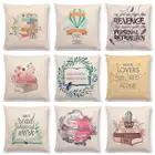 Горячая Распродажа пастельные декоративные буквы теплые слова книги для чтения чая кофе путешествия интересная сказка Любовь Подушка диванная подушка