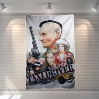 taxi drivers movies poster scrolls flag bar cafes hotel theme home decoration banners hanging art waterproof cloth decoration