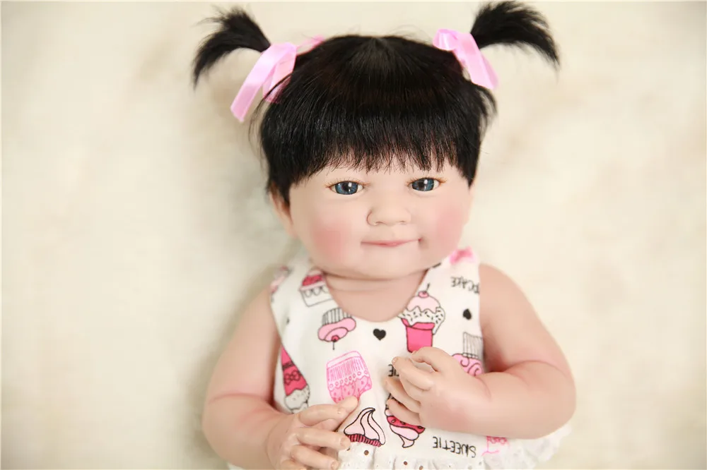 Полностью силиконовая виниловая Кукла Reborn Baby Doll Реалистичная девочка куклы для младенцев 14 дюймов 35 см Реалистичная принцесса Дети bebe игрушка NPKDOLLS