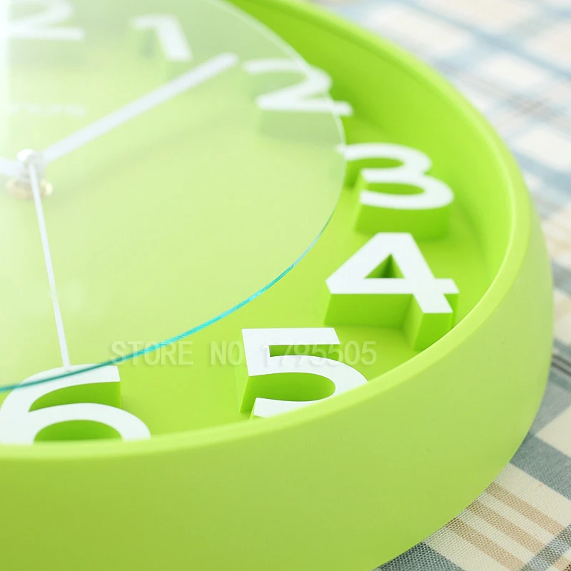 3D модные конфеты настенные часы круговые цифровые бесшумные Современный дизайн