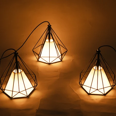 

[YGFEEL] Modern Dining Room Pendant Lights Nordic Style Art Pyramid Shape Restaurant Cafe Cooffee Lamps E27 Holder AC110V/220V