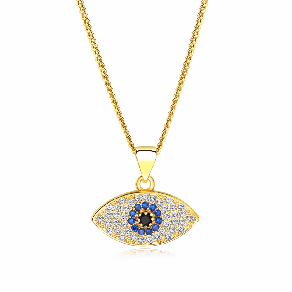 Evil Eye Дизайн женщина ожерелья Классический сплав с кубического циркония Для