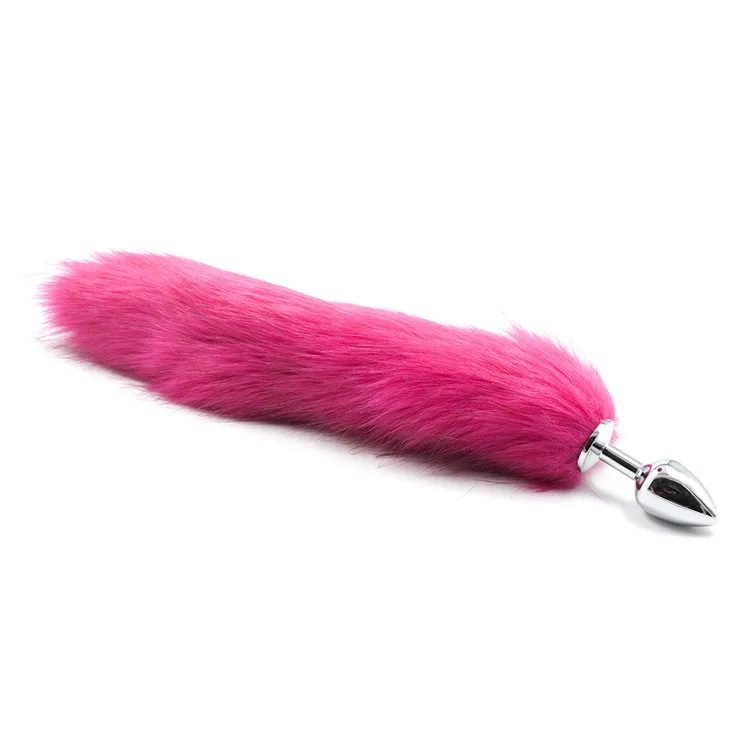 Rose Red Faux Fox Tail Anal Metal Plug Stainless Steel Butt Stimulator Juguetes Sexuales Rush Poppers Sex Toys |