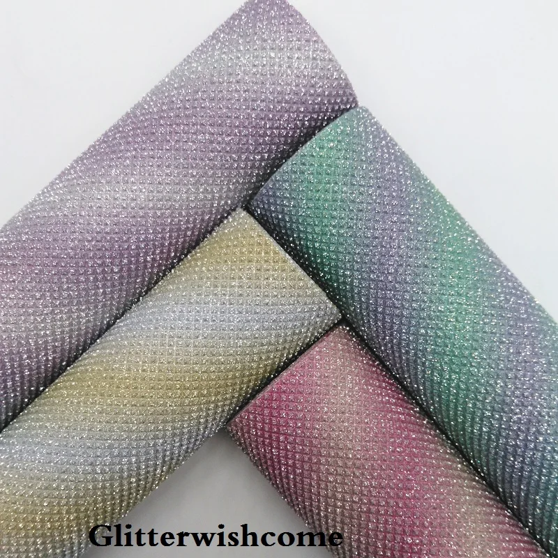 Винил Glitterwishcome размера A4 21 х29 см для бантов крупная блестящая кожаная ткань винил