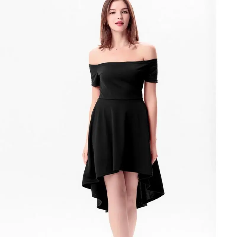 Платье женское кружевное однотонное с коротким рукавом лето размера плюс |