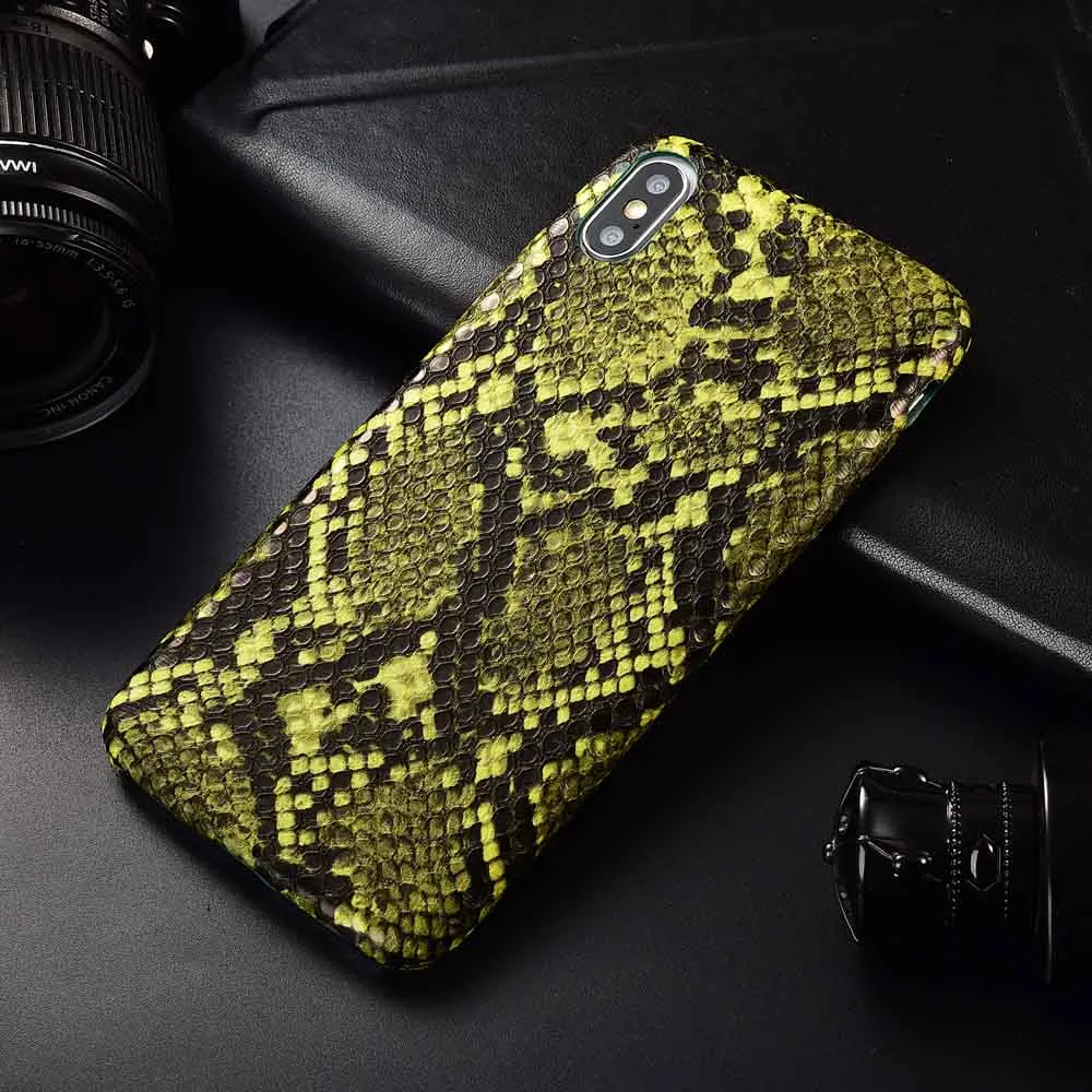Snake Green Чехол из искусственной кожи со змеиным узором для iPhone 6, 6s Plus, 7, 7 Plus, 8 Plus, X, XR, XS Max, чехол для телефона с текстурой крокодила, мягкий чехол, Fundas - Цвет: Snake Green