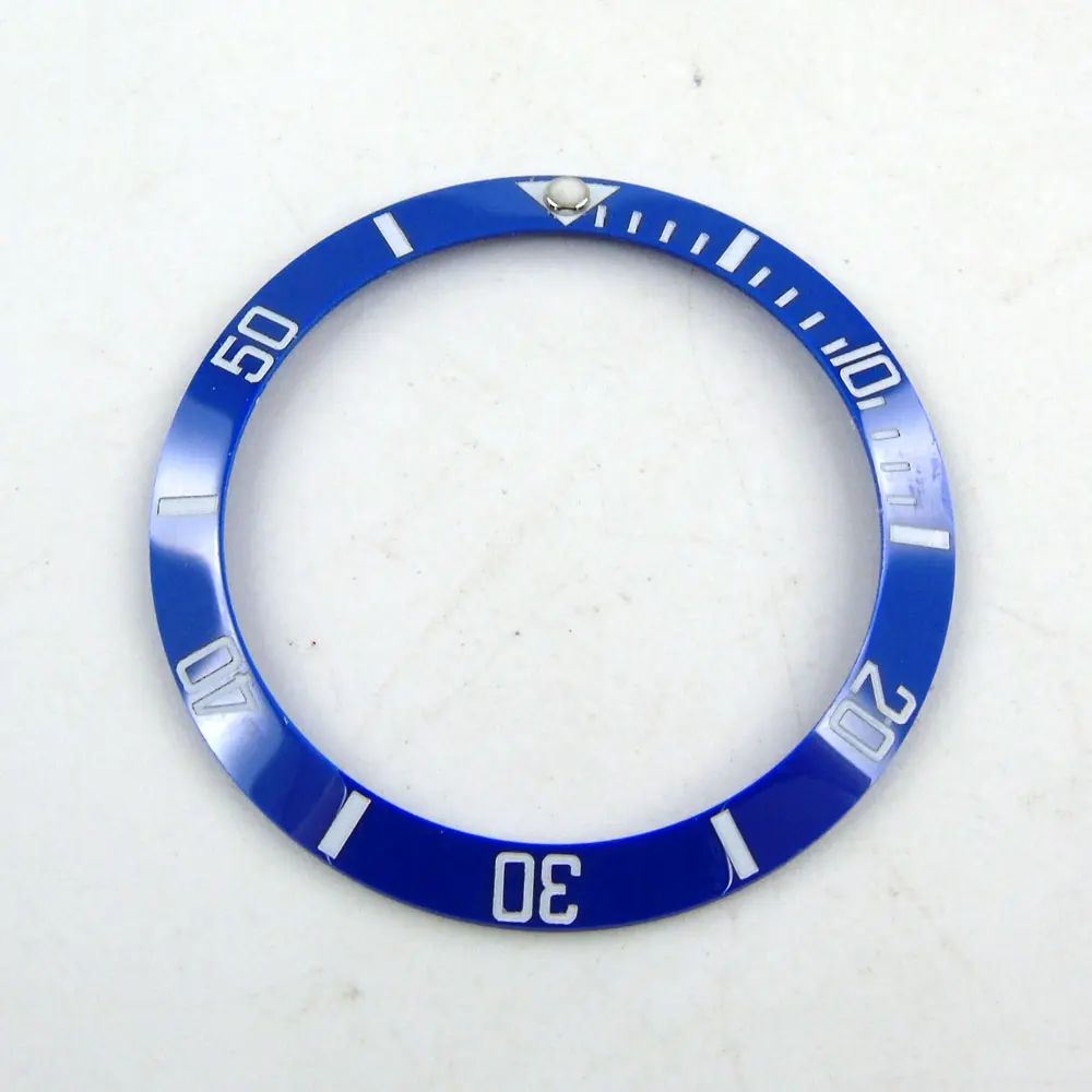 

38mm blue ceramics bezel white marks fit for 40mm SUB GMT men's watch-Q13