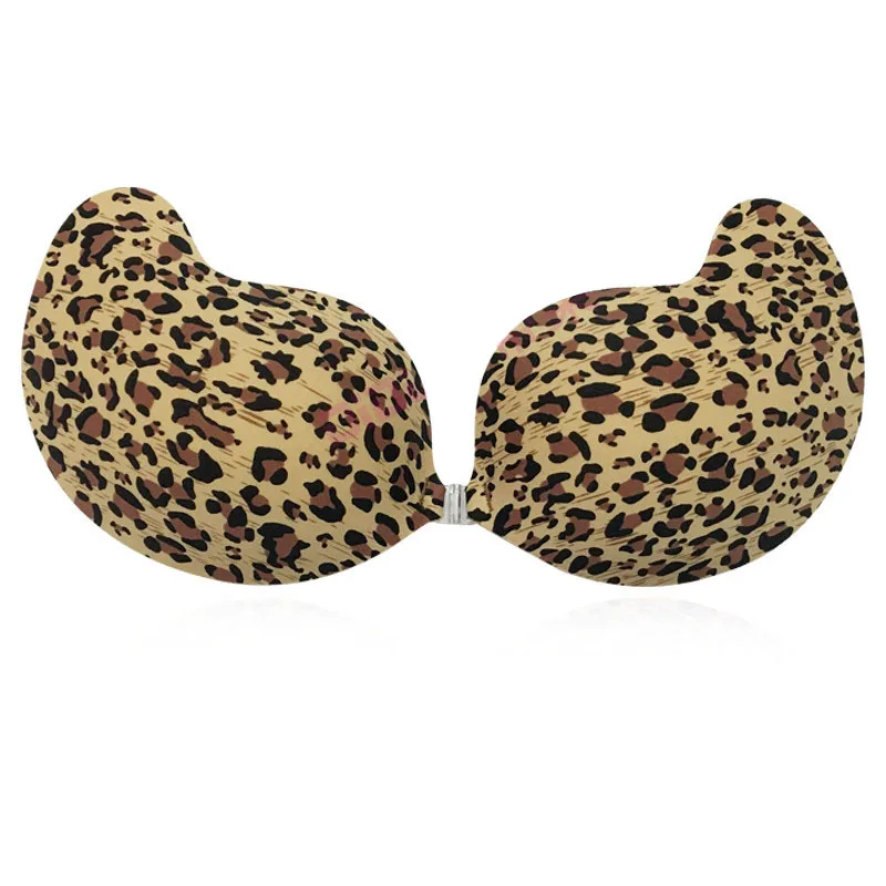 100 pcs wholesale Invisible Bra Support Floral Dot Leopard Strapless Push Up Bra Push-Up Backless Silicone Adhesive Bras