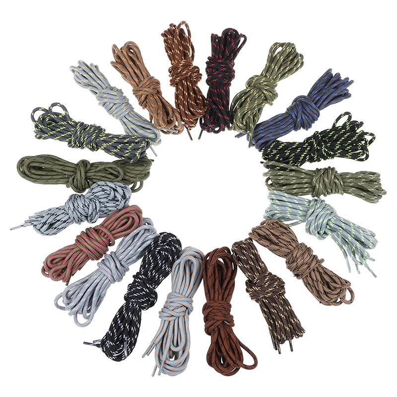 2 пары круглых полосатых двухцветных шнурков для мужчин и женщин унисекс