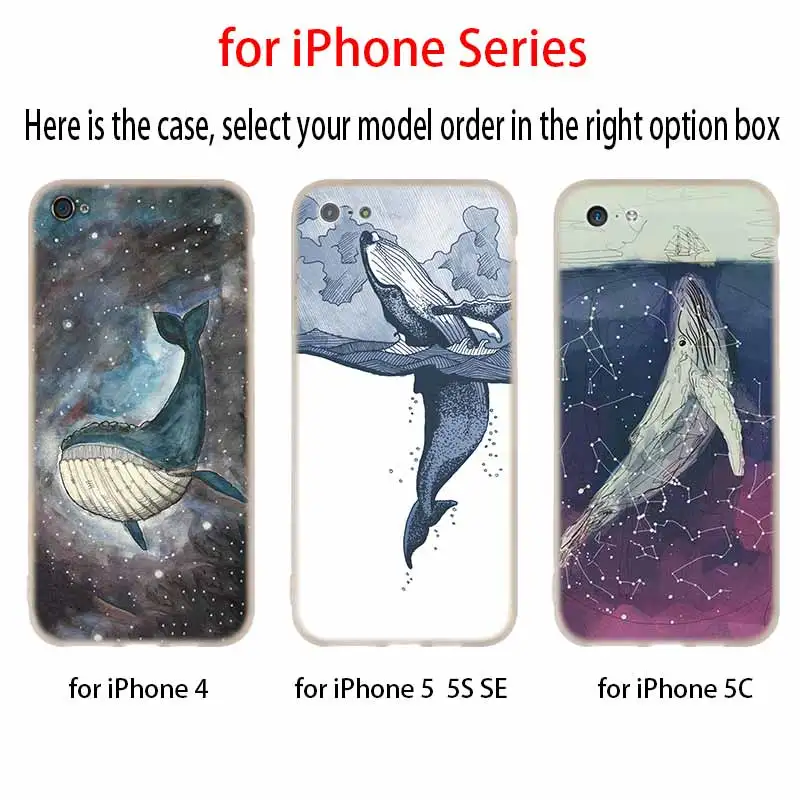 Чехол для телефона s силиконовый мягкий чехол для iPhone 11 Pro X XS Max XR 6 6S 7 8 Plus 5 4S SE милый чехол с акварельным Китом аниме