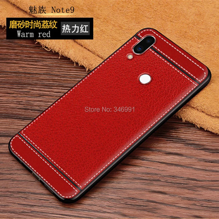 Note 9 чехол для телефона для Meizu Note 9 кожаный чехол 6,2 дюймов деловой мягкий черный силиконовый чехол для Meizu Note 9 Coque