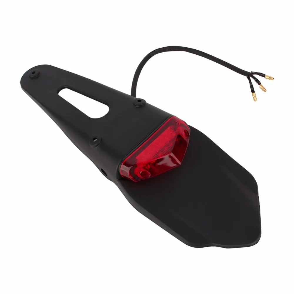 Motorcycle Enduro Trial Bike Mud Guard 12 LED Brake Stop Rear Tail Light High Quality ABS Plastic Universal |