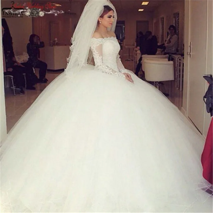 Пышное dubai длинный рукав торжественное платье без бретелек Аппликации; Robe De Mariage свадебные платья Vestido De Noiva торжественное платье es+ свободная Пышная юбка