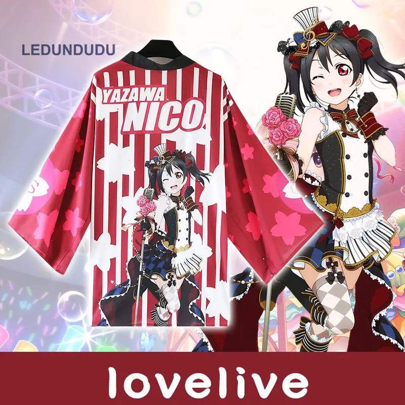 Love Live халаты шифоновая Пижама плащи Нико Ядзава костюмы для косплея Ayase Eli платье юката Lovelive! В стиле Kousaka Honoka; топы - Цвет: Nico